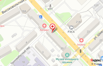 Торговый дом Гранат на улице Дзержинского на карте
