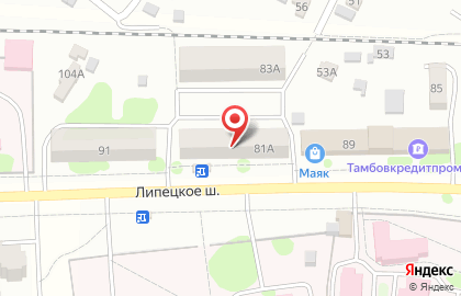 Гипермаркет Магнит в Тамбове на карте
