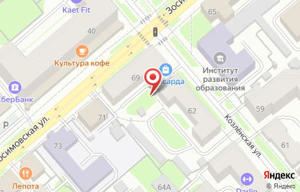 ОАО Меткомбанк на Зосимовской улице на карте
