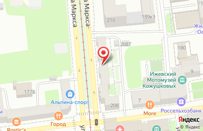 Магазин тканей Дамская лавка на улице Карла Маркса на карте