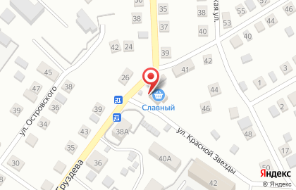 Продуктовый магазин Славный в Октябрьском районе на карте