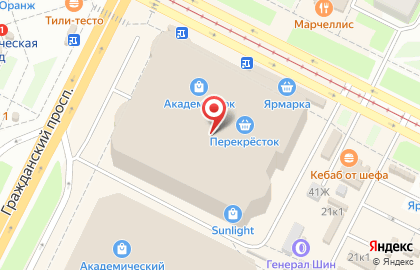 Сеть кафе ВаЙо в ТК Академ-Парк на карте