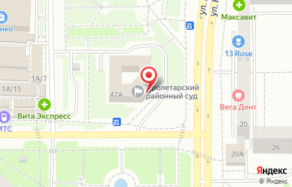 Пролетарский районный суд на улице Коваленко на карте