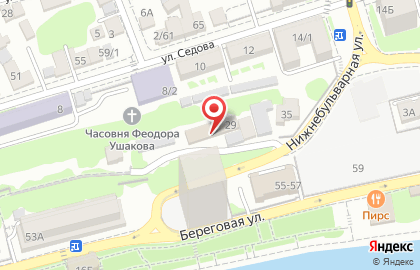 Государственная инспекция труда в Ростовской области на Нижнебульварной улице на карте