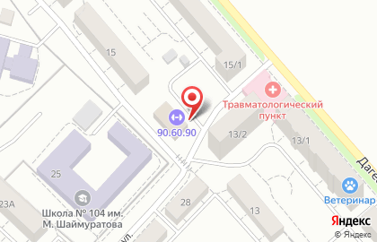 Студия персонального фитнеса 90.60.90 на Дагестанской улице на карте