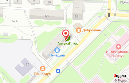 Магазин мясной продукции на улице Карла Либкнехта на карте