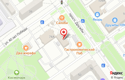 Магазин товаров для животных, ИП Ефимова В.П. на проспекте Дружбы на карте