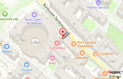 БЦ Чкаловский на Большой Зелениной улице на карте