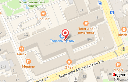 Банкомат ВТБ на Большой Московской улице на карте