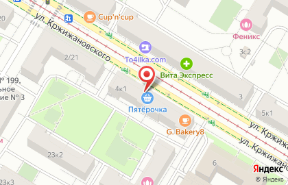 Супермаркет Пятёрочка в Москве на карте