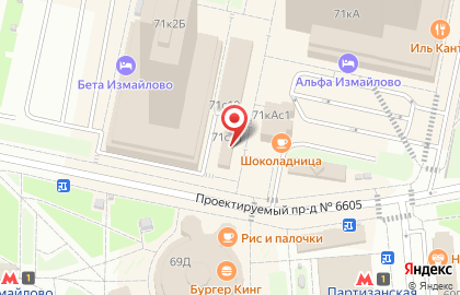 Гастроном на Измайловском шоссе на карте