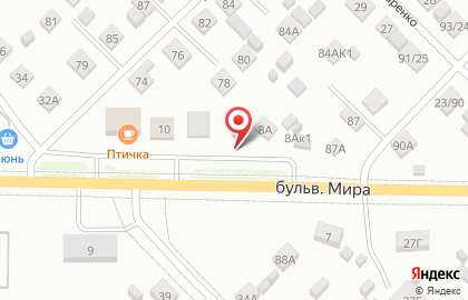 Шиномонтажная мастерская на бульваре Мира, 8а/1 на карте