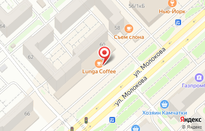 Кофейня Lunga Coffee в Советском районе на карте