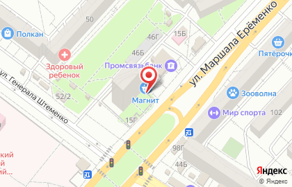 Киоск по продаже печатной продукции в Краснооктябрьском районе на карте