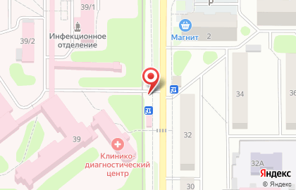 Киоск по продаже печатной продукции Роспечать в Новомосковске на карте