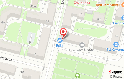 Магазин автозапчастей Exist.ru на улице Металлургов на карте