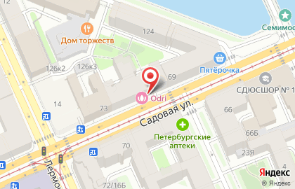 Магазин цветов на Садовой, 71 на карте