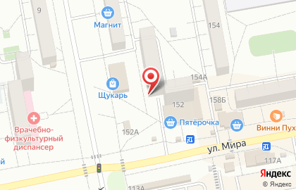 Старт на улице Мира на карте