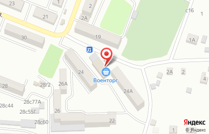 Супермаркет Военторг на карте