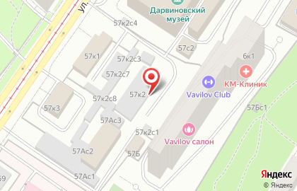 Аварийно-канализационная служба Мосводоканал на метро Академическая на карте