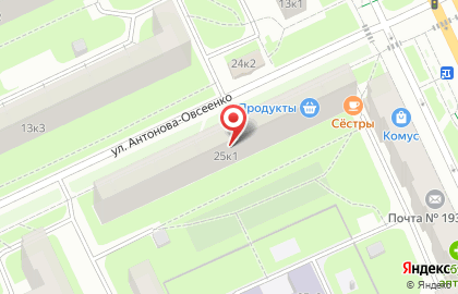 Торгово-сервисный центр UltraCom на улице Антонова-Овсеенко на карте