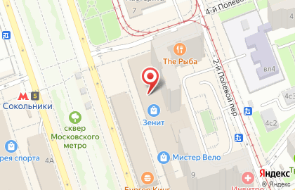 Компания Бриг+ на Сокольнической площади на карте