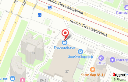 Автомат по продаже контактных линз Линзы-тут на проспекте Просвещения на карте