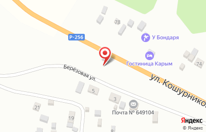 Зелёный дом на Берёзовой улице на карте