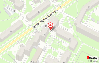 Аптека Л.в.м. на Красноармейской улице на карте