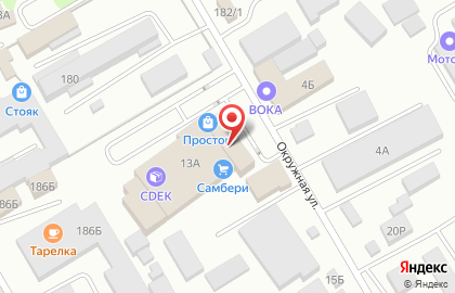 Супермаркет Самбери в Железнодорожном районе на карте