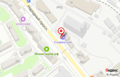 Гостиничный комплекс Славянская в Первореченском районе на карте