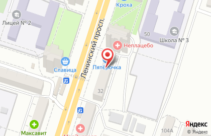 Воронежский филиал Банкомат, ЮниКредит Банк на Ленинском проспекте, 32 на карте