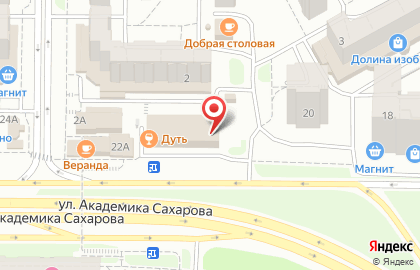 Сауна Жара на улице Академика Сахарова на карте