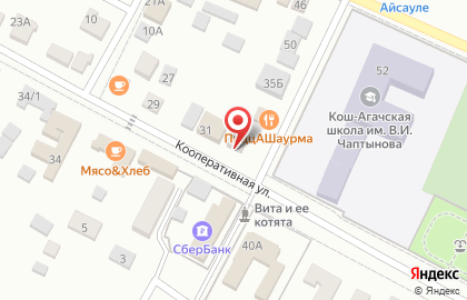 Продуктовый магазин Фортуна на Кооперативной улице на карте