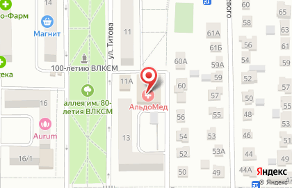 Лечебно-диагностический центр Альдомед плюс на карте