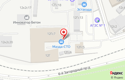 Mazda-СТО Нагорная в Нагорном проезде на карте
