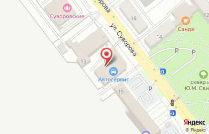 Рекламно-полиграфическая компания Принтекс на улице Суворова на карте