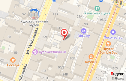 Зебра на улице Фрунзе на карте