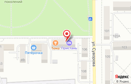Гостиница Пристань в Правобережном районе на карте
