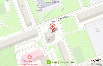 Продуктовый магазин в Сургуте на карте