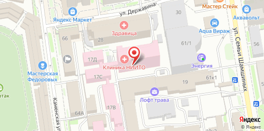 Многопрофильная медицинская клиника НИИТО на улице Фрунзе на карте