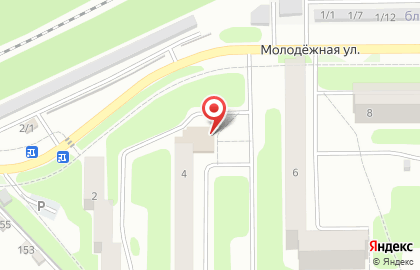 Снежинка на Молодёжной улице на карте