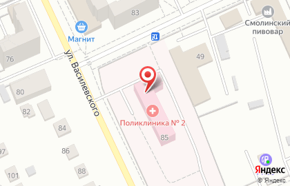 Городская клиническая больница №11 на улице Василевского на карте