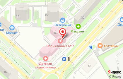 Городская поликлиника №7 в Октябрьском районе на карте