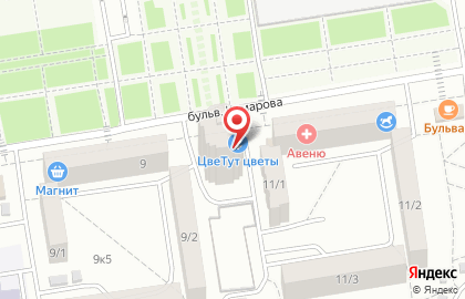 Банкомат Ренессанс Кредит на бульваре Комарова на карте