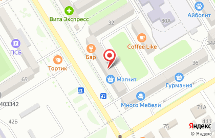 Супермаркет Магнит в Михайловке на карте