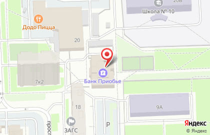 Банкомат АКБ Приобье на проспекте Победы на карте