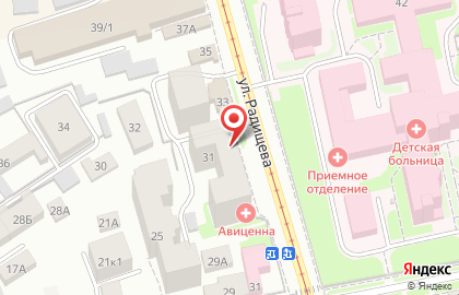 Торгово-ремонтная фирма Автоном в переулке Радищева на карте