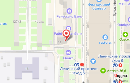 Туристическое агентство TUI на метро Ленинский проспект на карте