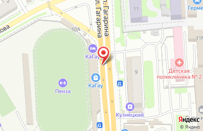 Стоматология Пенза на улице Гагарина на карте